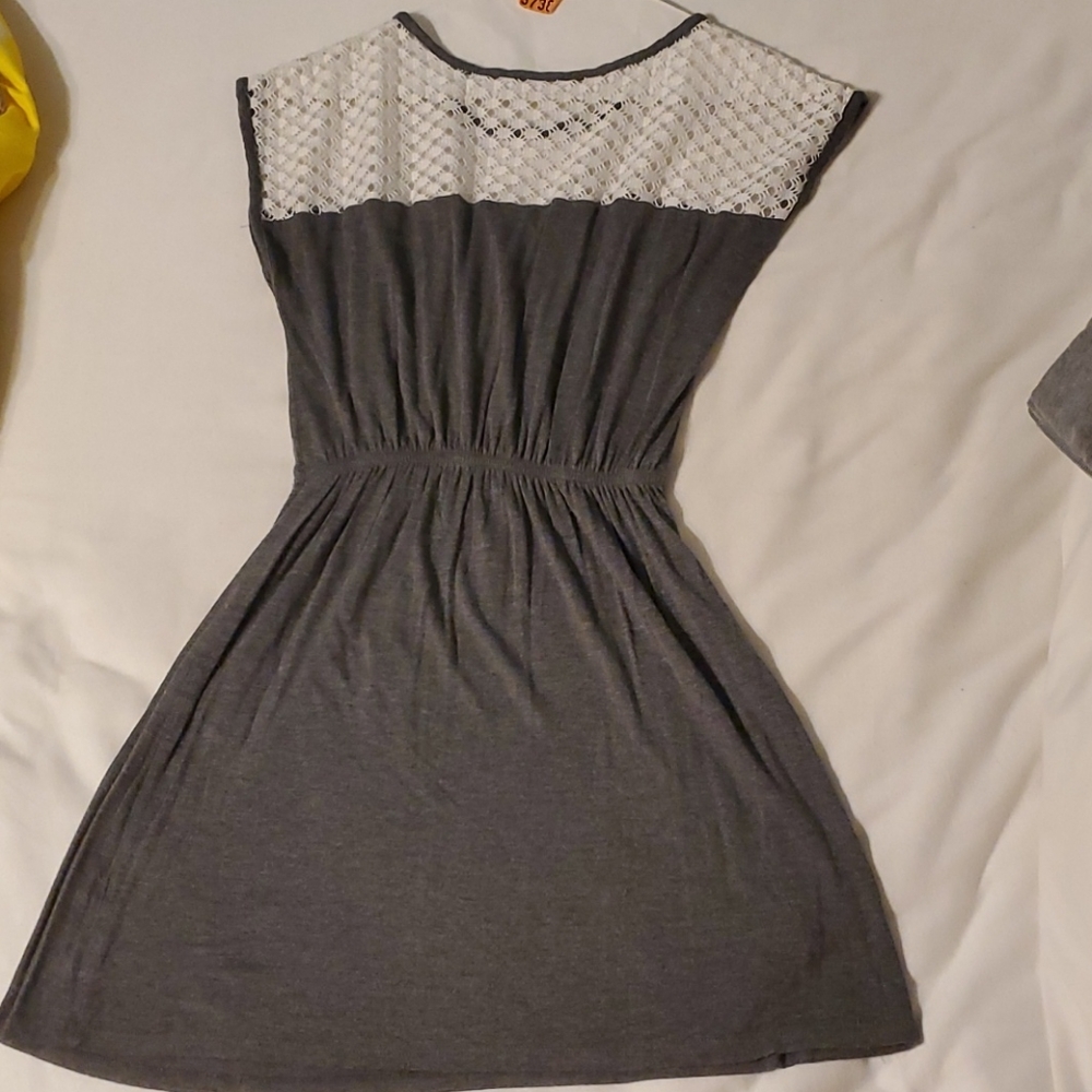 White and gray sundress